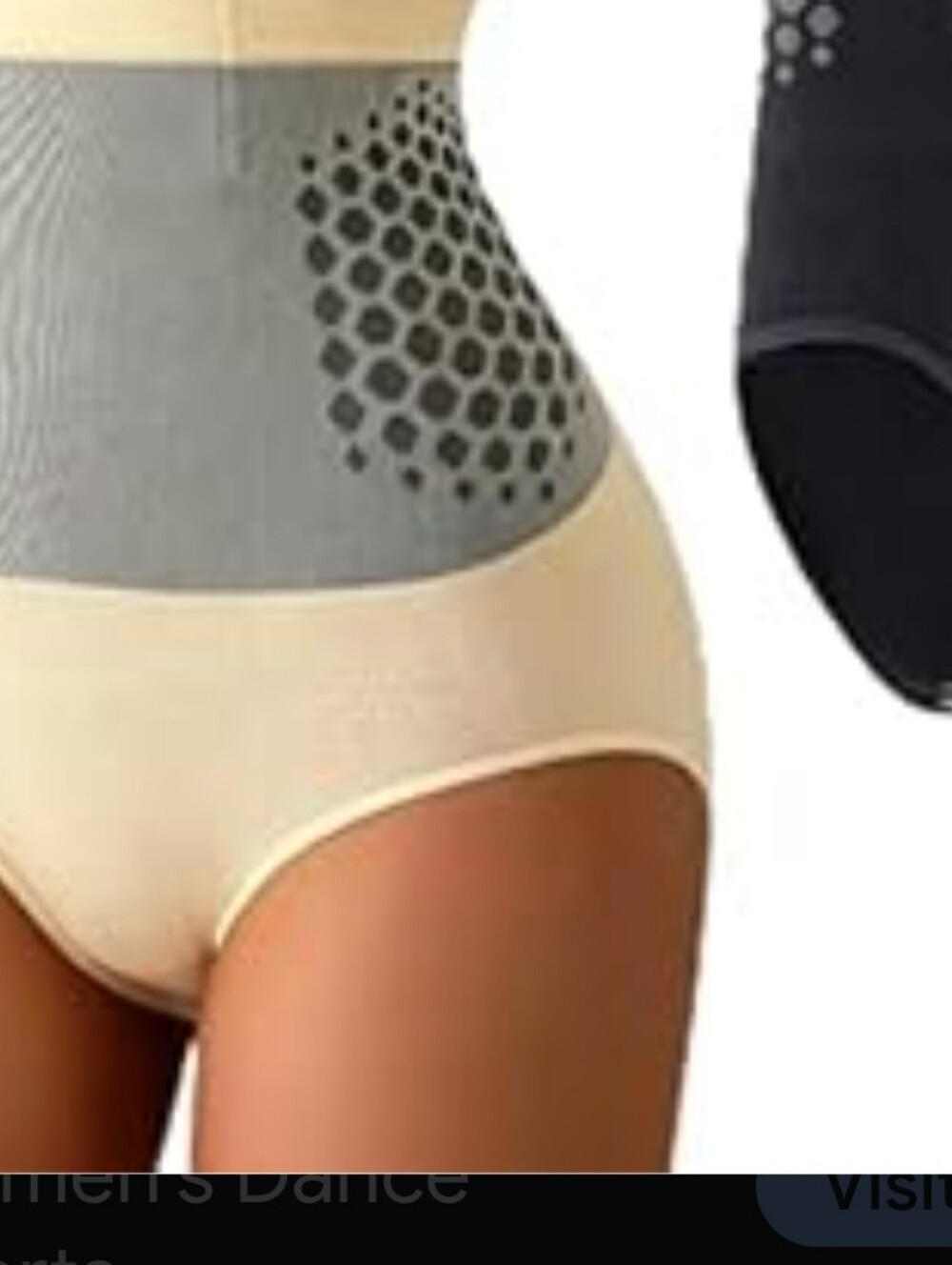 High Waisted shape-wear size L beige grey cotton built in panty. NWOT. Stretch…
